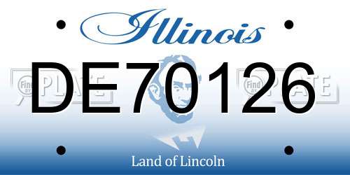 DE70126 Illinois License Plate