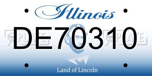 DE70310 Illinois License Plate