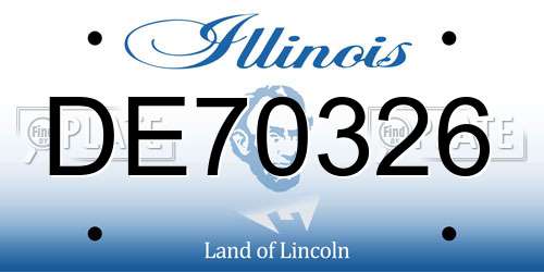 DE70326 Illinois License Plate
