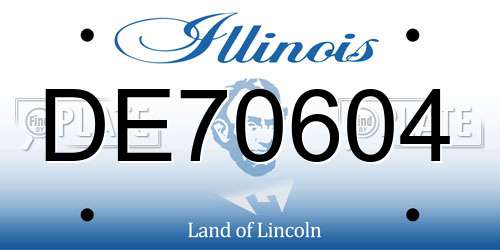 DE70604 Illinois License Plate