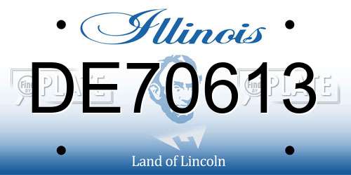 DE70613 Illinois License Plate