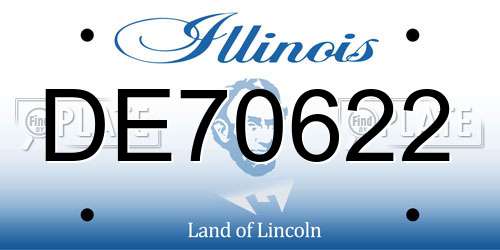 DE70622 Illinois License Plate