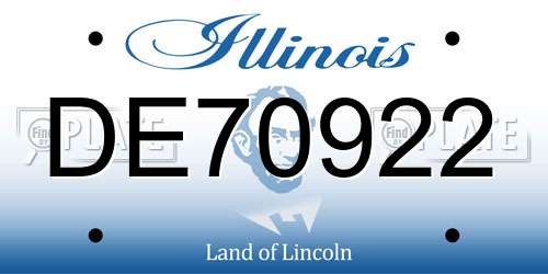 DE70922 Illinois License Plate