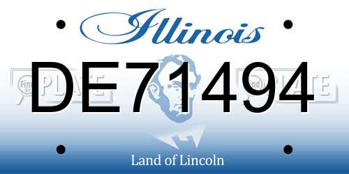 DE71494 Illinois License Plate