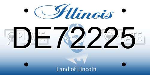DE72225 Illinois License Plate