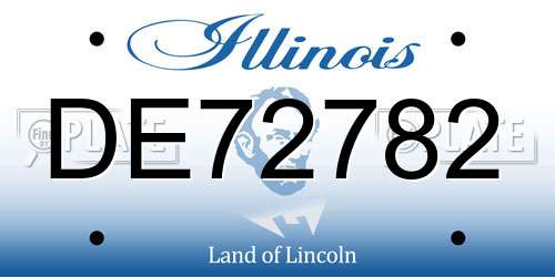 DE72782 Illinois License Plate