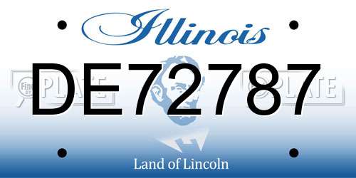 DE72787 Illinois License Plate