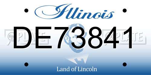 DE73841 Illinois License Plate