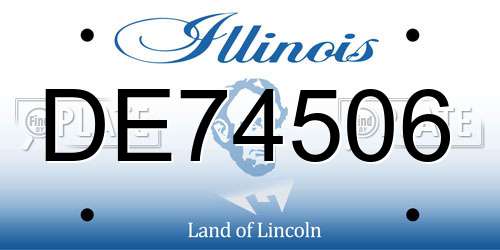 DE74506 Illinois License Plate