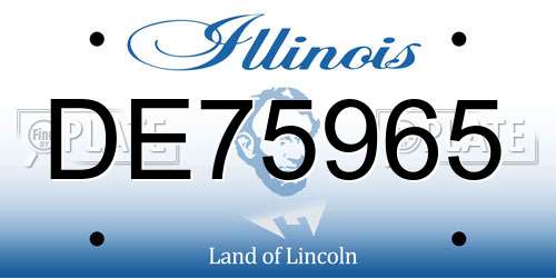 DE75965 Illinois License Plate