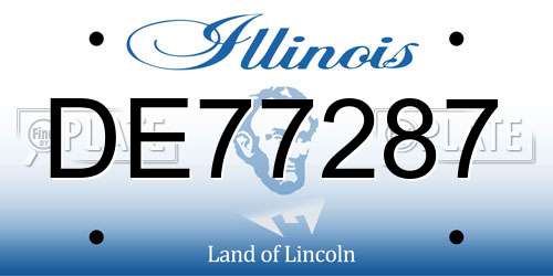 DE77287 Illinois License Plate