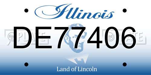 DE77406 Illinois License Plate