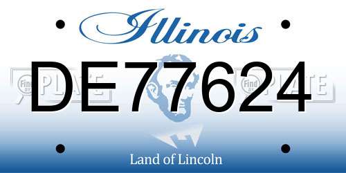 DE77624 Illinois License Plate