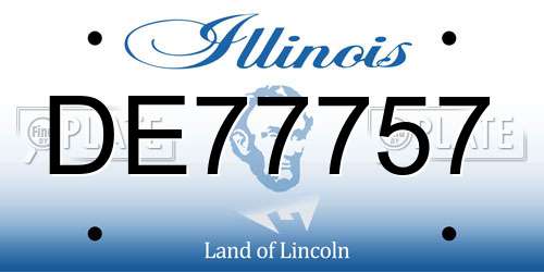 DE77757 Illinois License Plate