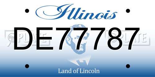 DE77787 Illinois License Plate