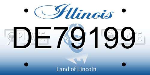 DE79199 Illinois License Plate