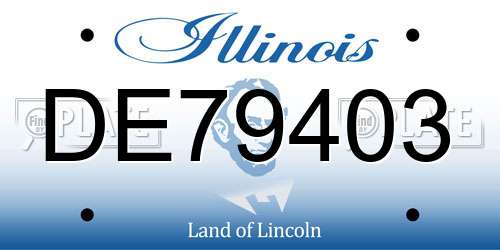 DE79403 Illinois License Plate