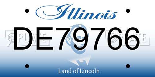 DE79766 Illinois License Plate