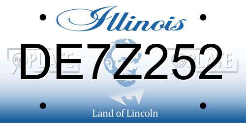 DE7Z252 Illinois License Plate