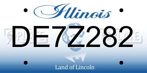 DE7Z282 Illinois License Plate