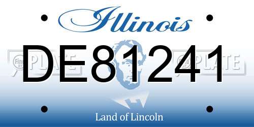DE81241 Illinois License Plate
