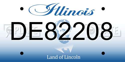 DE82208 Illinois License Plate