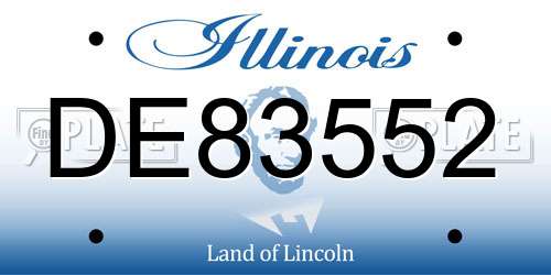 DE83552 Illinois License Plate
