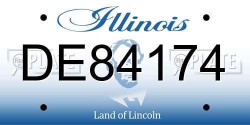 DE84174 Illinois License Plate