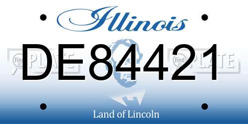 DE84421 Illinois License Plate