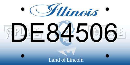 DE84506 Illinois License Plate