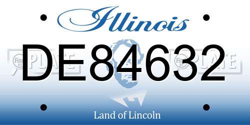 DE84632 Illinois License Plate