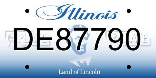 DE87790 Illinois License Plate