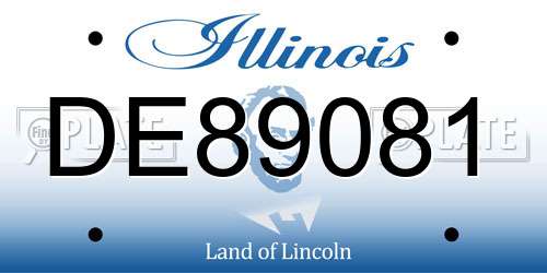 DE89081 Illinois License Plate