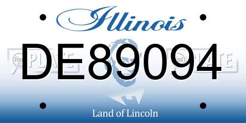 DE89094 Illinois License Plate
