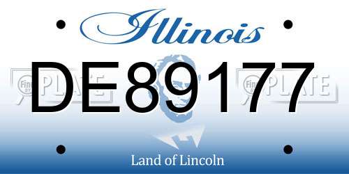 DE89177 Illinois License Plate