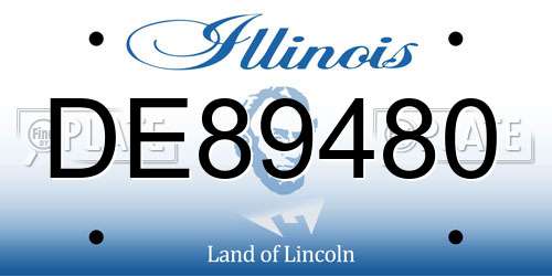 DE89480 Illinois License Plate