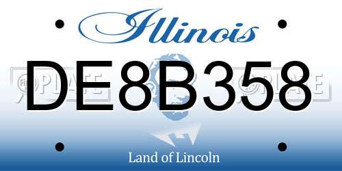 DE8B358 Illinois License Plate