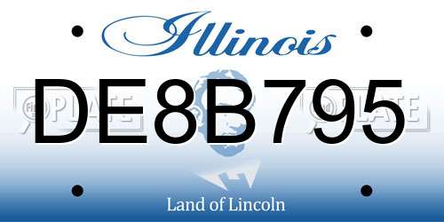 DE8B795 Illinois License Plate