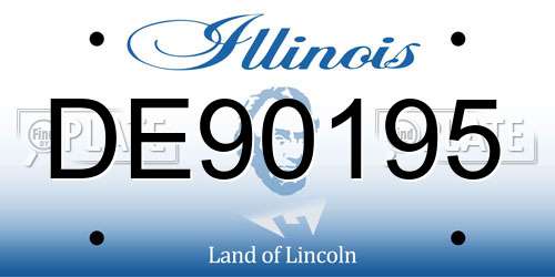 DE90195 Illinois License Plate