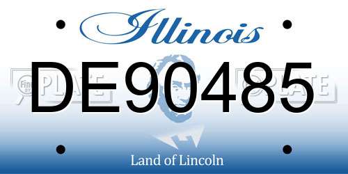 DE90485 Illinois License Plate
