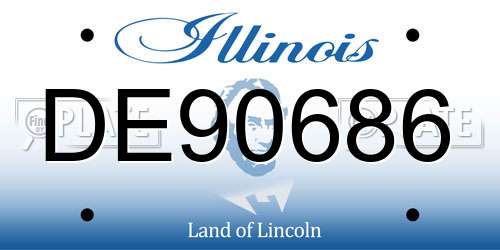 DE90686 Illinois License Plate