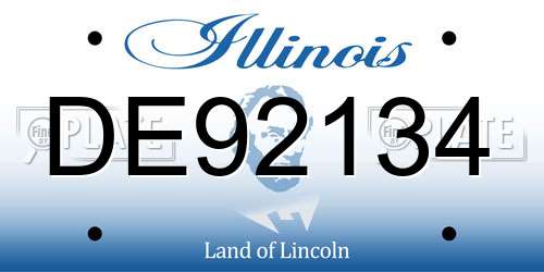 DE92134 Illinois License Plate