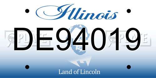 DE94019 Illinois License Plate