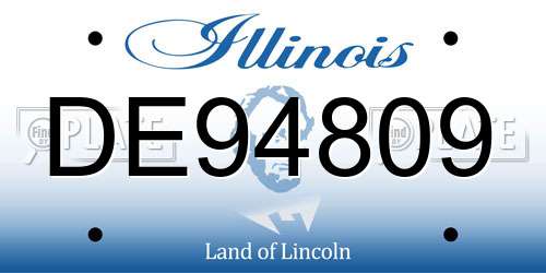 DE94809 Illinois License Plate