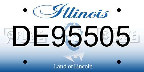 DE95505 Illinois License Plate
