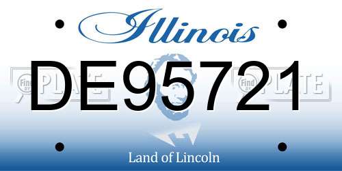 DE95721 Illinois License Plate