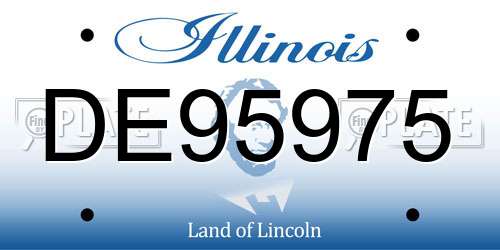 DE95975 Illinois License Plate