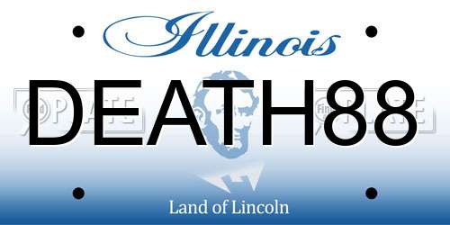 DEATH88 Illinois License Plate