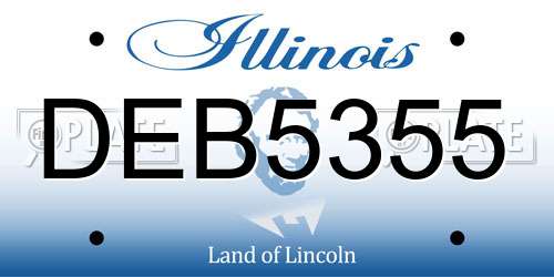 DEB5355 Illinois License Plate