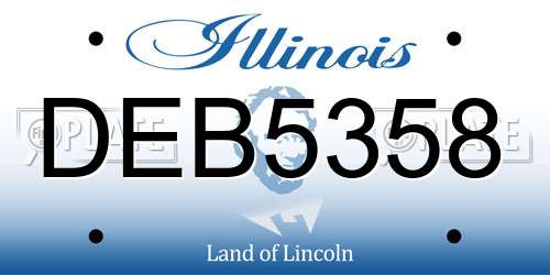 DEB5358 Illinois License Plate